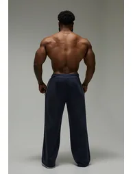 بنطلون رياضة بوهو مان كحلي بقصة عريضة - 1