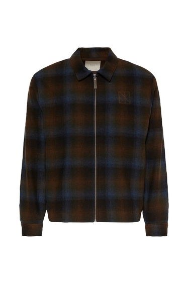 Ls Yd Wool Flannel Fz Jkt Brown