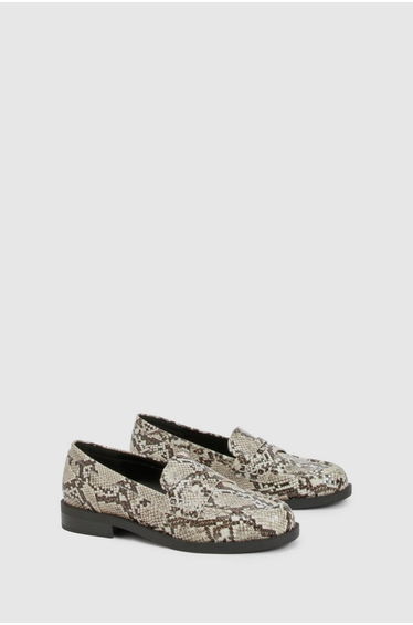 Snake Flat Loafers - snake