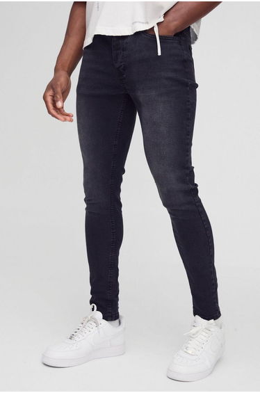 Skinny Stretch Jean In Washed Black - washed black