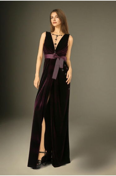 Velvet Grace Red Dress