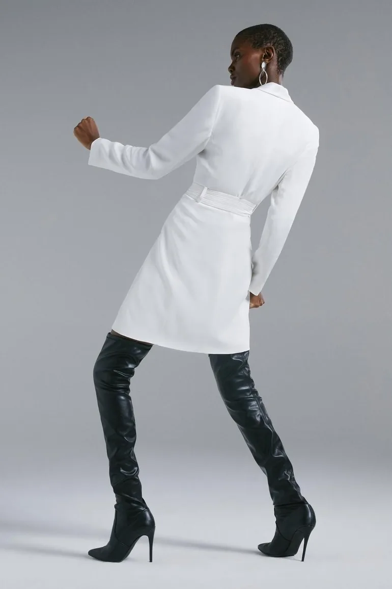 Tuxedo Wrap Dress - 2