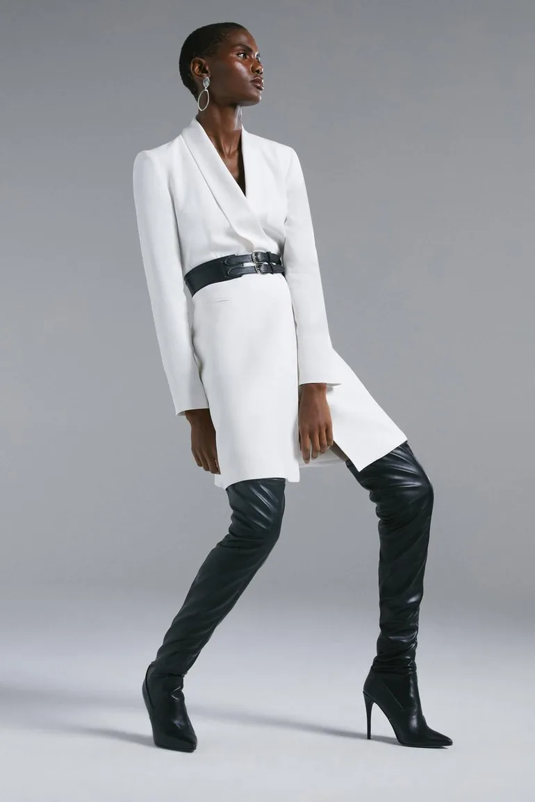Tuxedo Wrap Dress