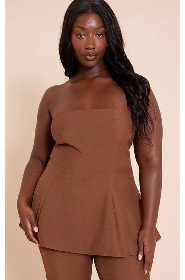 Plus Chocolate Bandeau A-line Top