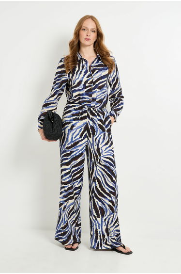 Abstract Print Shirt Co-ord