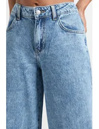 Basics Mid Waist Boyfriend Jean - acid wash mid blue - 3