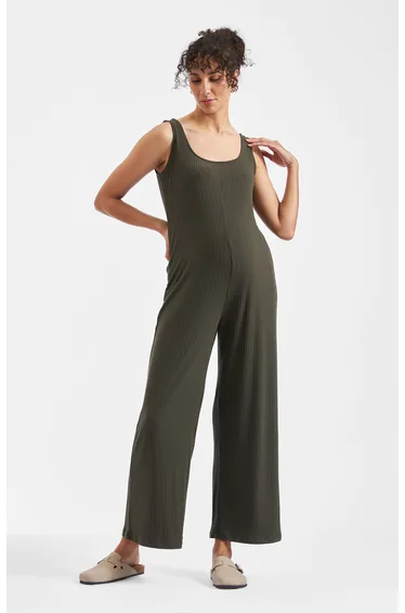 Bobby Rib Maternity Jumpsuit