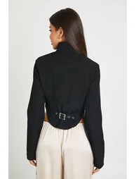 Structured Corset Funnel Top - black - 2