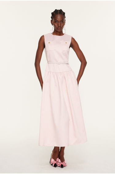Farrah Sleeveless Drop Waist Midi Dress