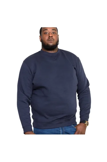 Duke Mens D555 Sweat Rockford Crew Neck Kingsize Jumper - Navy
