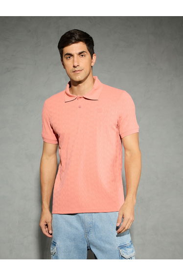 Men Jacquard Slim Fit Sports Polo
