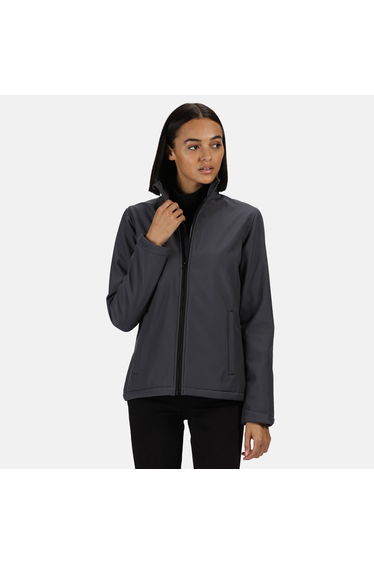 Regatta Standout Womens/Ladies Ablaze Printable Soft Shell Jacket - Seal Grey/Black