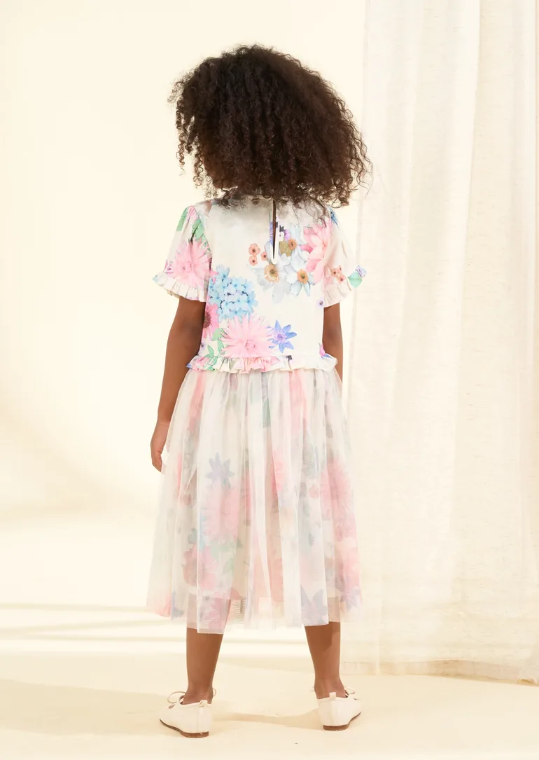 Azalea Ivory Ballerina Print Dress - 1