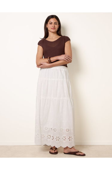 Crochet Detailed Maxi Skirt