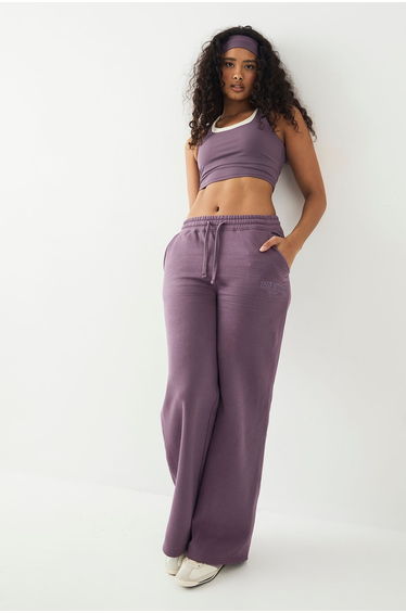 DSGN Studio Collegiate Applique Straight Leg Jogger - grape