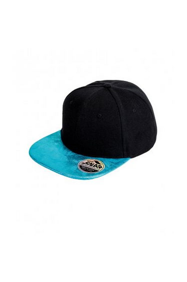 Result Mens Bronx Glitter Snapback Cap - Black/Turquoise