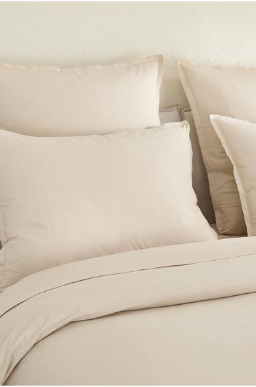 Sabbal Washed Cotton Percale Pillowcase