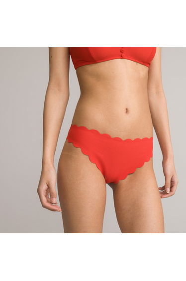 Pique Scalloped Bikini Bottoms