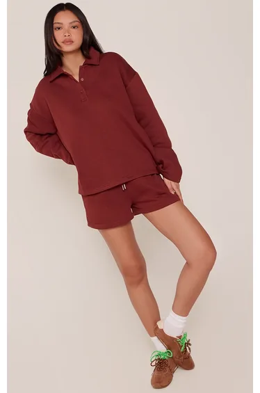 سويتشيرت بريتي ليتل ثينق بني بأكمام طويلة