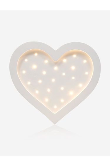 Heart Lamp in White (28x28x5.5 cm)