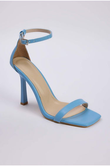 Baby Blue Ankle Strap Women's Thin Heeled Shoes