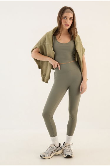 DSGN Studio Sculpt Padded Sports Bra - khaki