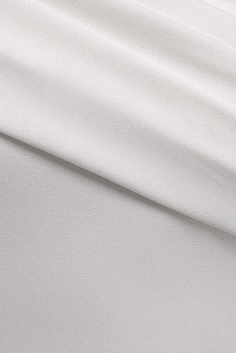 One Shoulder Asymmetric Scuba Crepe Maxi Dress - White by Goddiva - 3