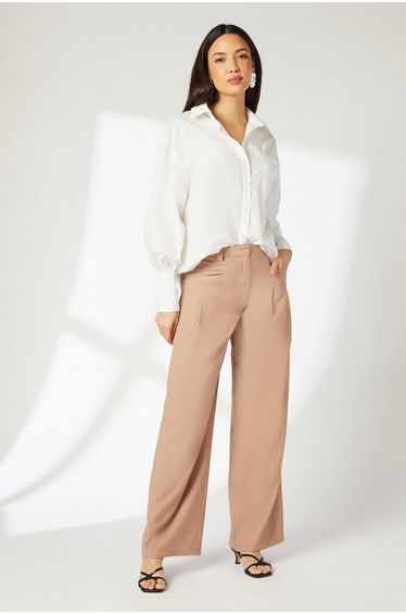 Pocket Detail Wide Leg Trouser