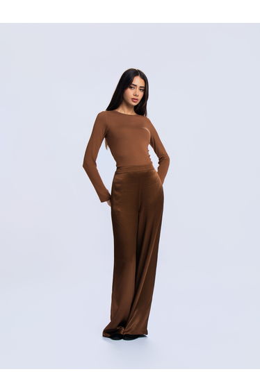 Essential Long Sleeve Top - MOCHA BROWN