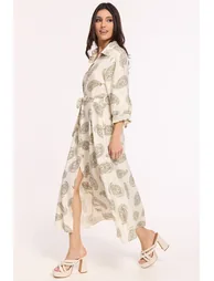 Paisley Print Midi Shirt Dress - 3