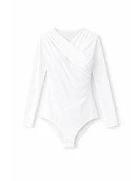 Touché Ecru DRAPED BODYSUIT - 6