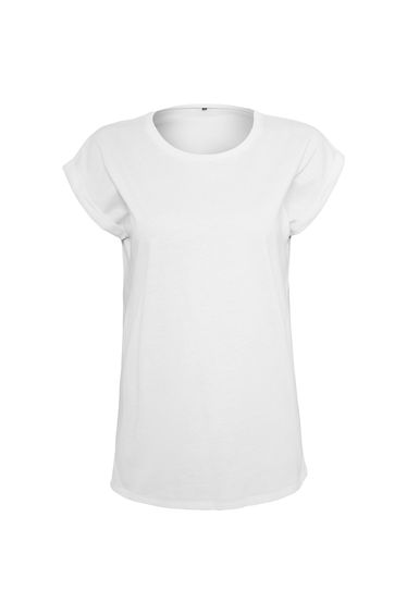 Womens/Ladies Organic Extended Shoulder T-Shirt - White