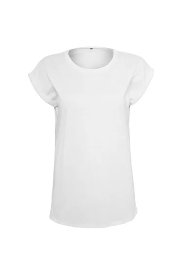 Womens/Ladies Organic Extended Shoulder T-Shirt - White