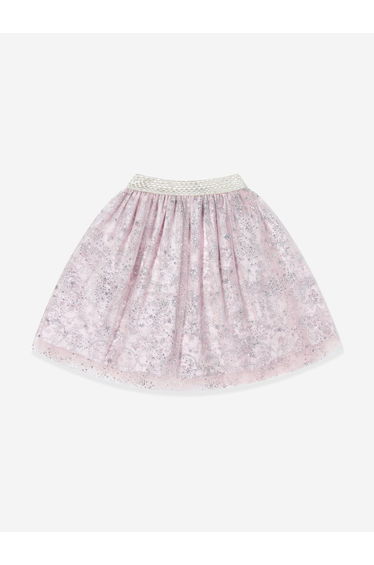 Girls Toile de Jouy Sparkle Ballerina Skirt in Pink