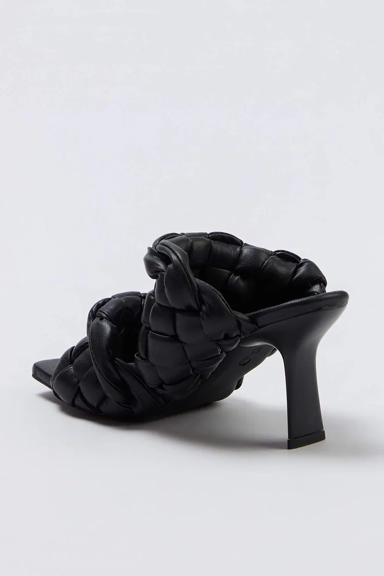 Black Knitted Premium 7.5 cm Women's Classic Heeled Shoes - 4