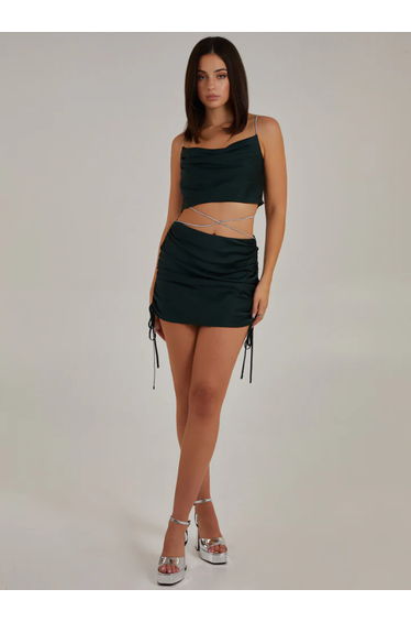 Diamante Strap Cowl Neck top