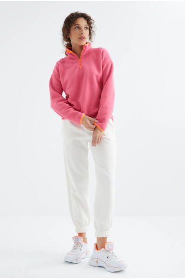 TOMMY Oversized Plush Half-zip Sweatshirt