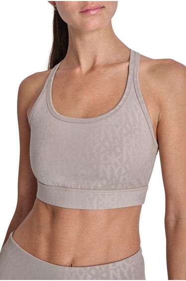 Logo Keyhole Bra Driftwood