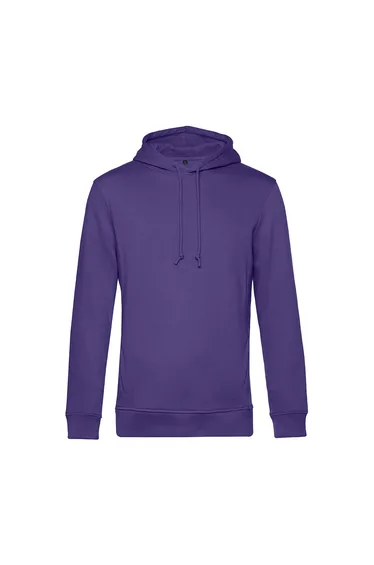 B&C Mens Organic Hooded Sweater - Radiant Purple