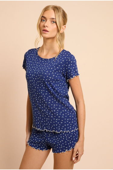 Pointelle Jersey Short Set