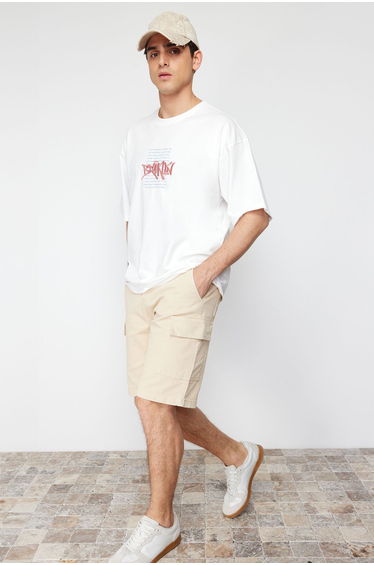 Taş Men's Casual Cut Cargo Pocket Denim Jeans Shorts & Bermuda
