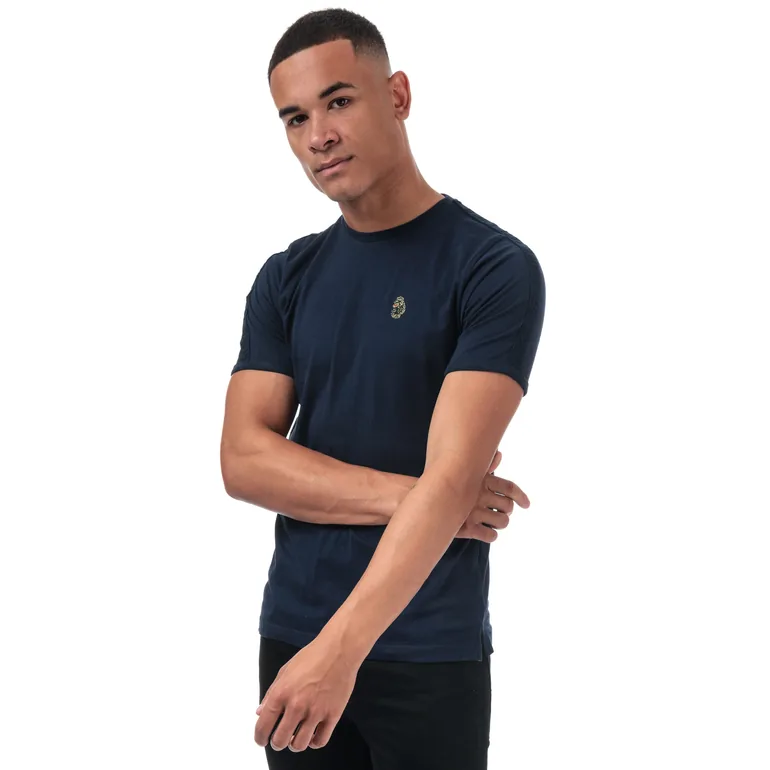 Men's Luke 1977 Trouser Tape T-Shirt in Blue
