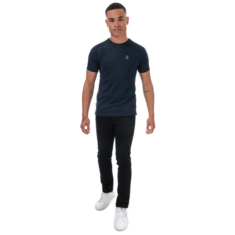 Men's Luke 1977 Trouser Tape T-Shirt in Blue - 2