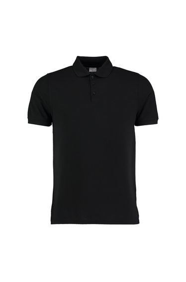 Kustom Kit Mens Klassic Superwash 60°C Heavyweight Slim Polo Shirt - Black