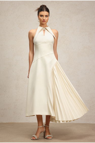 Paul Sleeveless Folds Maxi Dress