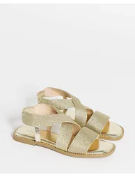 Elasticated Flat Sandals Wide Fit - 2