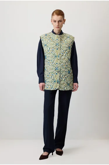 PRINTED QUILTED VEST