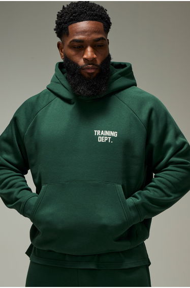 Training Dept Oversized Boxy Hoodie - green