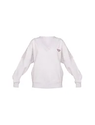 Ash Grey Health Club V Neck Sweatshirt - 4