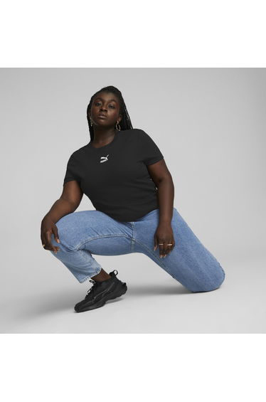 Classics Ribbed Slim Tee Puma Black